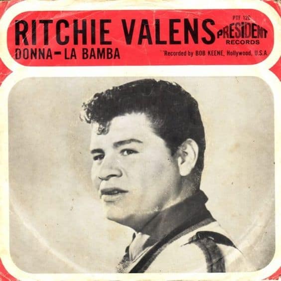 Ritchie Valens on a poster.