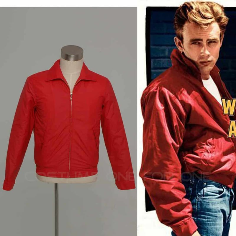 Rebel Without a Cause Style Red Jackets Jimmy James Byron Dean Costume{56} - Picture 1 of 8