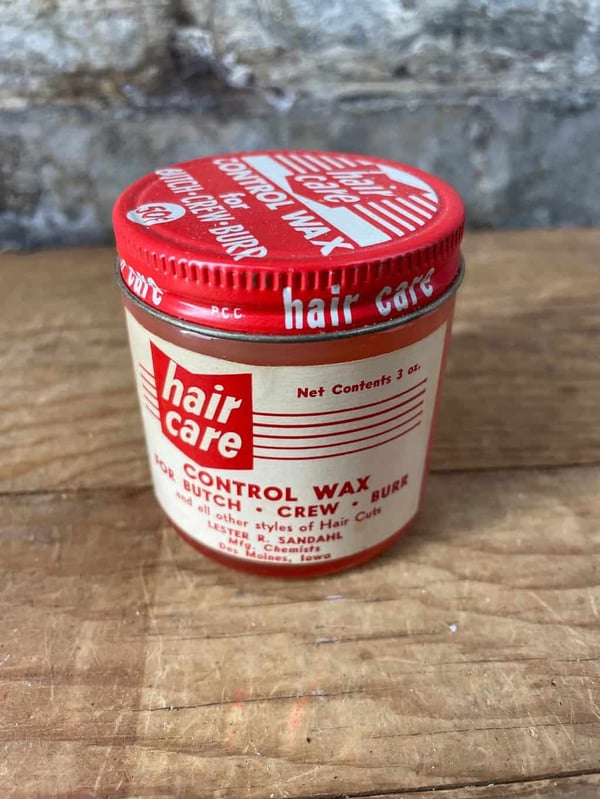 Vintage Jar of Hair Care Control Wax - Etsy