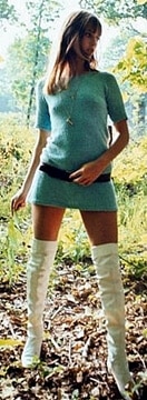 1960s miniskirt and boots