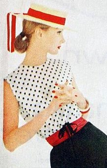 1950s fashion woman's blouse