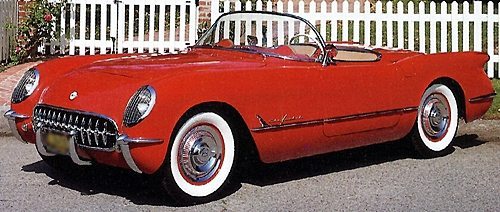 1954 Red Chevy Corvette