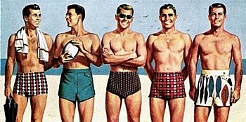 1950s mens swim trunks