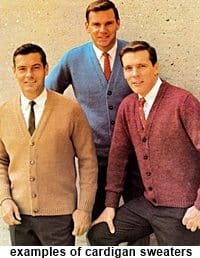 50s mens cardigan sweaters