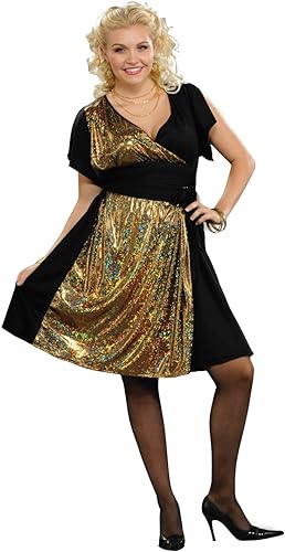 Forum Novelties Women's Plus-Size Disco Fever Costume Dress