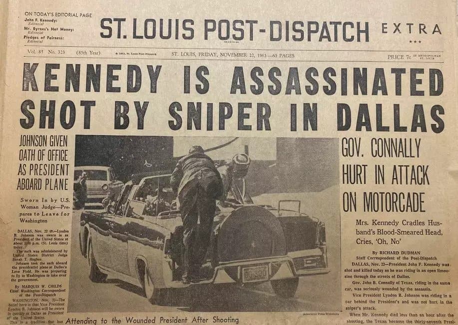 kennedy assassination newspaper